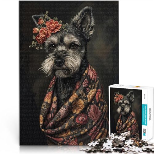 Puzzle für Erwachsene, 1000 Teile Hund mit Blumen Aus Karton für Kinder ab 14 Jahren Entspannende Spiele Verbesserung der Liebe zwischen Paaren。Größe:26x38cm/10.2x14.9Zoll Puzzle für Erwachsene, 1000 Teile Hund mit Blumen Aus Karton für Kinder ab 14 Jahren Entspannende Spiele Verbesserung der Liebe zwischen Paaren。Größe:26x38cm/10.2x14.9Zoll von ZONGJX