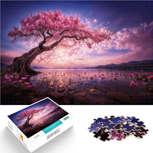 Puzzle für Erwachsene, 1000 Teile Kirschblüten in Flammen Aus Karton ab 14 Jahren Herausforderndes Spiel Tolles Geschenk zum Spielen。Größe：26x38cm/10.2x14.9Zoll von ZONGJX