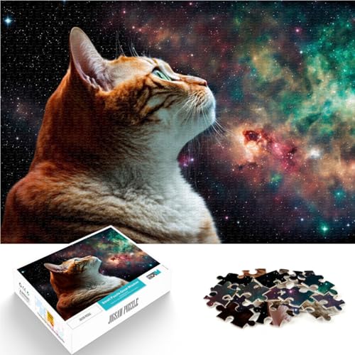 Puzzle für Erwachsene, 1000 Teile Kosmische Weltraumkatze Aus Karton ab 14 Jahren Heimdekorationsspiel Gutes Geschenk。Größe:26x38cm/10.2x14.9Zoll Puzzle für Erwachsene, 1000 Teile Kosmische Weltraumkatze Aus Karton ab 14 Jahren Heimdekorationsspiel Gutes Geschenk。Größe:26x38cm/10.2x14.9Zoll von ZONGJX