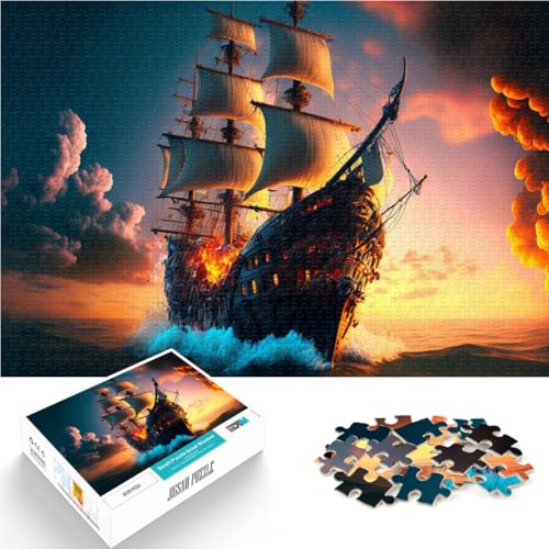Puzzle für Erwachsene, 1000 Teile Piratenschiff Aus Karton ab 14 Jahren Spielzeug-Intellektuelles Spiel Angebot als Geschenk für die ganze Familie。Größe:26x38cm/10.2x14.9Zoll Puzzle für Erwachsene, 1000 Teile Piratenschiff Aus Karton ab 14 Jahren Spielzeug-Intellektuelles Spiel Angebot als Geschenk für die ganze Familie。Größe:26x38cm/10.2x14.9Zoll von ZONGJX