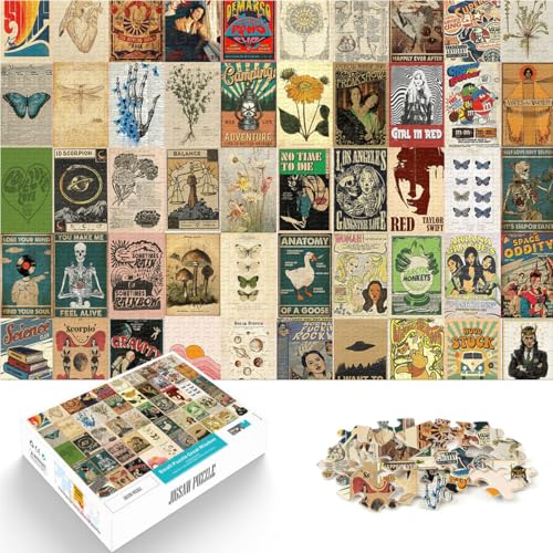 Puzzle für Erwachsene, 1000 Teile Retro-Plakatkunst Aus Holz ab 14 Jahren Praktisches Spiel Weihnachtsspiel Geschenke für Frauen。Größe:50x75cm/19.6x29.5Zoll Puzzle für Erwachsene, 1000 Teile Retro-Plakatkunst Aus Holz ab 14 Jahren Praktisches Spiel Weihnachtsspiel Geschenke für Frauen。Größe:50x75cm/19.6x29.5Zoll von ZONGJX