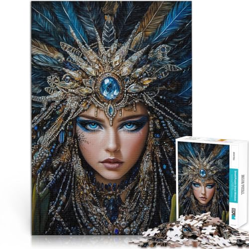 Puzzle für Erwachsene, 1000 Teile Schöne Hexe Aus Holz ab 14 Jahren Lernspielzeug-Herausforderung Tolle Geschenke und Spielzeuge。Größe：50x75cm/19.6x29.5Zoll von ZONGJX