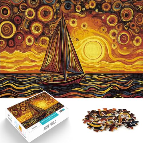 Puzzle für Erwachsene, 1000 Teile Segelboot bei bewölktem Sonnenuntergang Aus Karton ab 14 Jahren für die Heimdekoration Geschenkideen。Größe:26x38cm/10.2x14.9Zoll Puzzle für Erwachsene, 1000 Teile Segelboot bei bewölktem Sonnenuntergang Aus Karton ab 14 Jahren für die Heimdekoration Geschenkideen。Größe:26x38cm/10.2x14.9Zoll von ZONGJX