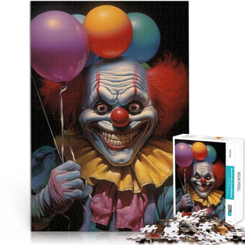 Puzzle für Erwachsene, 2000 Teile Gruseliger Clown Aus Karton für Kinder ab 14 Jahren Intellektuelles Spielzeugspiel Lernspiel zum Geburtstag und Weihnachten。Größe：70x100cm/27.5x39.3Zoll von ZONGJX