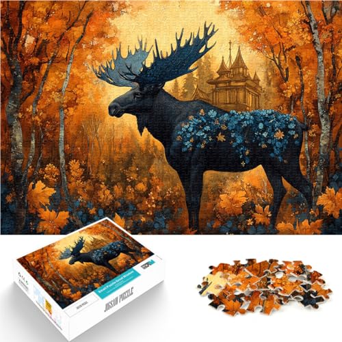 Puzzle für Erwachsene 1000 Teile Abstraktes Gemälde Elch Aus Karton für 14+ Heimdekoration Schenkung von Kunstwerken。Größe:26x38cm/10.2x14.9Zoll Puzzle für Erwachsene 1000 Teile Abstraktes Gemälde Elch Aus Karton für 14+ Heimdekoration Schenkung von Kunstwerken。Größe:26x38cm/10.2x14.9Zoll von ZONGJX