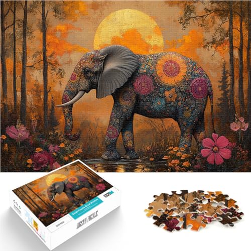Puzzle für Erwachsene 1000 Teile Abstraktes Gemälde Elefant Aus Karton Geeignet für Kinder ab 14 Jahren Herausforderndes Spiel Tolles Geschenk zum Spielen。Größe:26x38cm/10.2x14.9Zoll Puzzle für Erwachsene 1000 Teile Abstraktes Gemälde Elefant Aus Karton Geeignet für Kinder ab 14 Jahren Herausforderndes Spiel Tolles Geschenk zum Spielen。Größe:26x38cm/10.2x14.9Zoll von ZONGJX