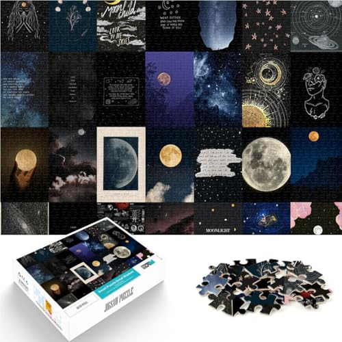 Puzzle für Erwachsene 1000 Teile Astronomie-Mosaik-Illustration Aus Karton ab 14 Jahren Lernspiel Verbesserung der Liebe zwischen Paaren。Größe：26x38cm/10.2x14.9Zoll von ZONGJX