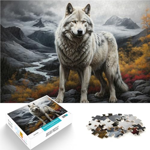 Puzzle für Erwachsene 1000 Teile Bergwolf Aus Karton für Kinder ab 14 Jahren Entspannungsspiele Einzigartige Geburtstags Größe:26x38cm/10.2x14.9Zoll Puzzle für Erwachsene 1000 Teile Bergwolf Aus Karton für Kinder ab 14 Jahren Entspannungsspiele Einzigartige Geburtstags Größe:26x38cm/10.2x14.9Zoll von ZONGJX