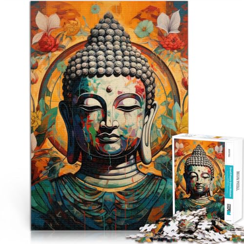 Puzzle für Erwachsene 1000 Teile Buddha-Gemälde Aus Karton ab 14 Jahren Herausforderndes Spiel Spiele Spielzeug Geschenk。Größe：26x38cm/10.2x14.9Zoll von ZONGJX