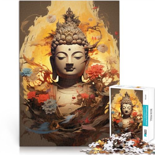Puzzle für Erwachsene 1000 Teile Buddha-Kunst Aus Karton für und ab 14 Jahren Entspannungsspiele Einzigartige Geburtstags Größe:26x38cm/10.2x14.9Zoll Puzzle für Erwachsene 1000 Teile Buddha-Kunst Aus Karton für und ab 14 Jahren Entspannungsspiele Einzigartige Geburtstags Größe:26x38cm/10.2x14.9Zoll von ZONGJX