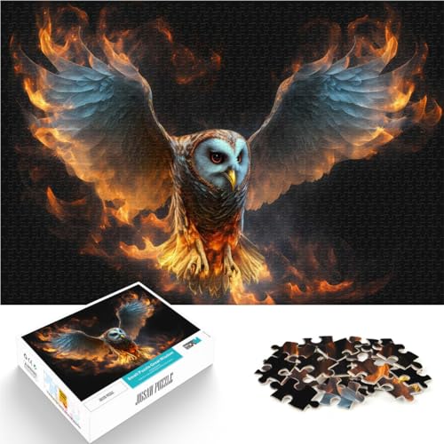 Puzzle für Erwachsene 1000 Teile Eule aus Feuer Aus Karton Geeignet für Kinder ab 14 Jahren für die Heimdekoration Geschenkideen。Größe:26x38cm/10.2x14.9Zoll Puzzle für Erwachsene 1000 Teile Eule aus Feuer Aus Karton Geeignet für Kinder ab 14 Jahren für die Heimdekoration Geschenkideen。Größe:26x38cm/10.2x14.9Zoll von ZONGJX
