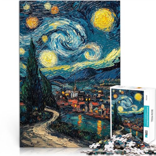Puzzle für Erwachsene 1000 Teile Expressionist Die Sternennacht Aus Karton ab 14 Jahren Dekomprimierendes intellektuelles Lernspielzeug tolles Geschenk。Größe:26x38cm/10.2x14.9Zoll Puzzle für Erwachsene 1000 Teile Expressionist Die Sternennacht Aus Karton ab 14 Jahren Dekomprimierendes intellektuelles Lernspielzeug tolles Geschenk。Größe:26x38cm/10.2x14.9Zoll von ZONGJX