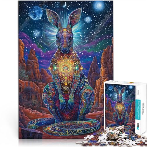 Puzzle für Erwachsene 1000 Teile Farbiges Känguru Aus Karton Geeignet für Personen ab 14 Jahren Spielzeug ganze Familie eignet。Größe：26x38cm/10.2x14.9Zoll von ZONGJX
