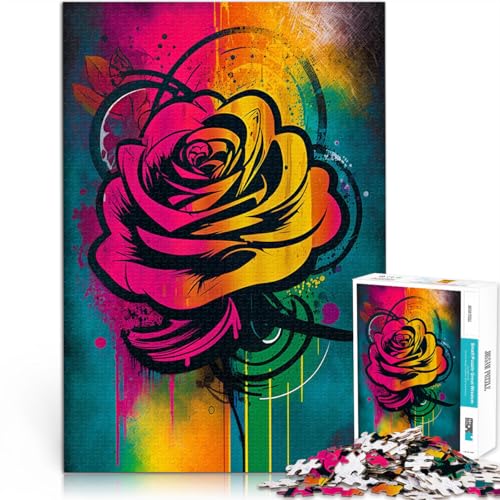 Puzzle für Erwachsene 1000 Teile Gekritzelrose Aus Karton ab 14 Jahren Präzisionsschneiden Geschenk zum Geburtstag。Größe:26x38cm/10.2x14.9Zoll Puzzle für Erwachsene 1000 Teile Gekritzelrose Aus Karton ab 14 Jahren Präzisionsschneiden Geschenk zum Geburtstag。Größe:26x38cm/10.2x14.9Zoll von ZONGJX