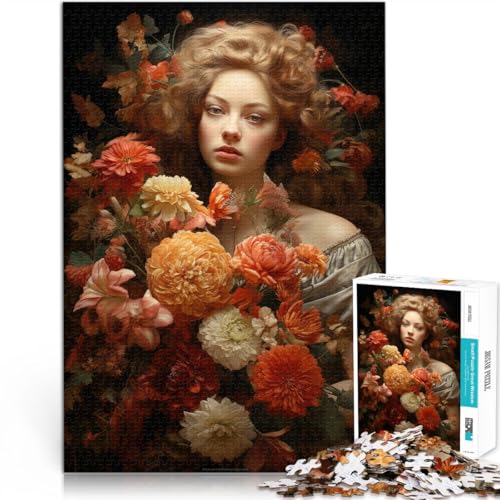 Puzzle für Erwachsene 1000 Teile Herbstblumen Aus Karton für und ab 14 Jahren Kunstdekoration für Zuhause tolles Geschenk。Größe：26x38cm/10.2x14.9Zoll von ZONGJX