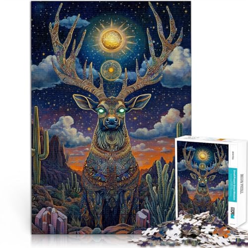 Puzzle für Erwachsene 1000 Teile Hirschtotem Aus Karton ab 14 Jahren Spielzeug-Wanddekoration Geburtstags- und einzigartige Geschenke。Größe：26x38cm/10.2x14.9Zoll von ZONGJX