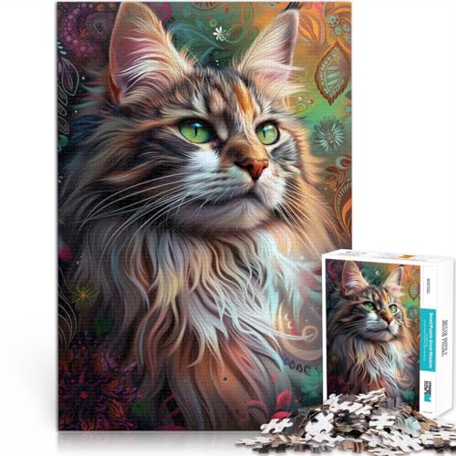 Puzzle für Erwachsene 1000 Teile Katze mit Blumen Aus Karton ab 14 Jahren Lernspiele für Erwachsene und Jugendliche Kunstwerk Geschenk。Größe:26x38cm/10.2x14.9Zoll Puzzle für Erwachsene 1000 Teile Katze mit Blumen Aus Karton ab 14 Jahren Lernspiele für Erwachsene und Jugendliche Kunstwerk Geschenk。Größe:26x38cm/10.2x14.9Zoll von ZONGJX
