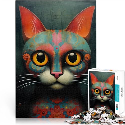 Puzzle für Erwachsene 1000 Teile Katzenkunst Aus Karton für und ab 14 Jahren Herausforderungsspielzeug Einzigartige Wohndekorationen und Geschenke。Größe:26x38cm/10.2x14.9Zoll Puzzle für Erwachsene 1000 Teile Katzenkunst Aus Karton für und ab 14 Jahren Herausforderungsspielzeug Einzigartige Wohndekorationen und Geschenke。Größe:26x38cm/10.2x14.9Zoll von ZONGJX
