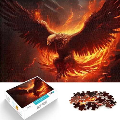 Puzzle für Erwachsene 1000 Teile Majestätischer Phönix Aus Karton Geeignet für Personen ab 14 Jahren für Lernspiel-Herausforderungsspielzeug Geschenk zum Geburtstag。Größe：26x38cm/10.2x14.9Zoll von ZONGJX