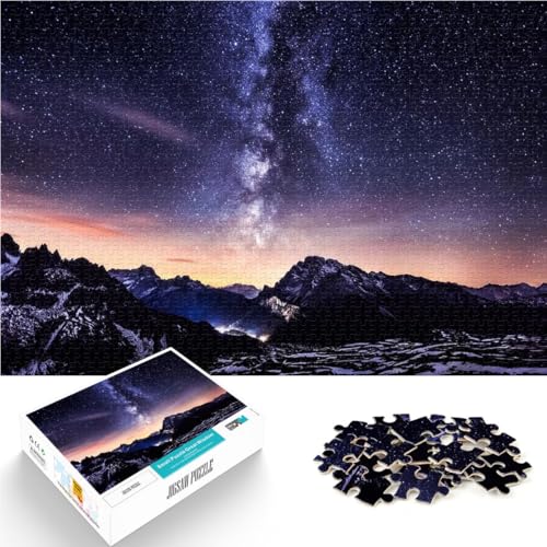 Puzzle für Erwachsene 1000 Teile Milchstraße Galaxie Weltraum Aus Karton für Kinder ab 14 Jahren Lernspiele, Heimdekorationsspiel. Spiele Spielzeug Geschenk。Größe：38x52cm/14.9x20.4Zoll von ZONGJX