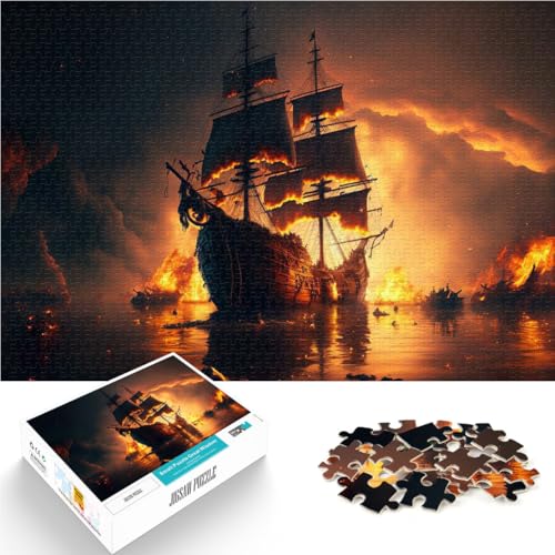 Puzzle für Erwachsene 1000 Teile Piratenschiff Aus Karton für und ab 14 Jahren Eltern-Kind-Interaktion Interessante Geschenke zur Stressreduzierung。Größe:26x38cm/10.2x14.9Zoll Puzzle für Erwachsene 1000 Teile Piratenschiff Aus Karton für und ab 14 Jahren Eltern-Kind-Interaktion Interessante Geschenke zur Stressreduzierung。Größe:26x38cm/10.2x14.9Zoll von ZONGJX