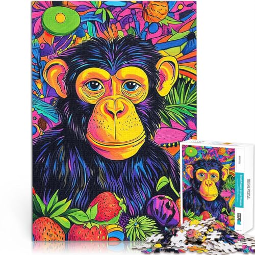 Puzzle für Erwachsene 1000 Teile Schimpansen-Dschungel Aus Holz für und ab 14 Jahren Intellektuelles Dekompressions-Lernspielzeug Geburtstagsgeschenke。Größe:50x75cm/19.6x29.5Zoll Puzzle für Erwachsene 1000 Teile Schimpansen-Dschungel Aus Holz für und ab 14 Jahren Intellektuelles Dekompressions-Lernspielzeug Geburtstagsgeschenke。Größe:50x75cm/19.6x29.5Zoll von ZONGJX