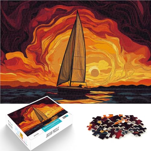Puzzle für Erwachsene 1000 Teile Segelboot bei Sonnenuntergang Aus Karton für Kinder ab 14 Jahren Kunstdekoration für Zuhause tolles Geschenk。Größe:38x52cm/14.9x20.4Zoll Puzzle für Erwachsene 1000 Teile Segelboot bei Sonnenuntergang Aus Karton für Kinder ab 14 Jahren Kunstdekoration für Zuhause tolles Geschenk。Größe:38x52cm/14.9x20.4Zoll von ZONGJX