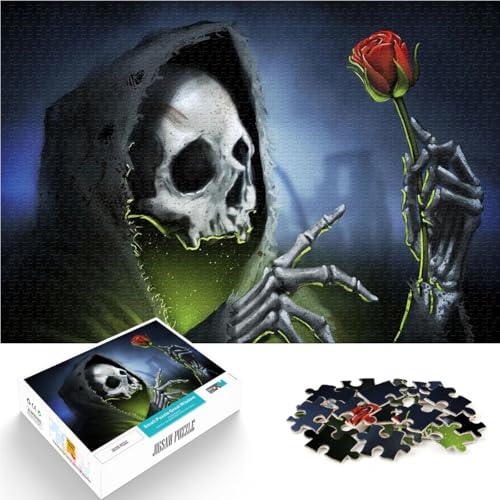 Puzzle für Erwachsene 1000 Teile Sensenmann mit Einer Rose Aus Karton für und ab 14 Jahren Denksportaufgabe Familienspiele Weihnachten Geburtstagsgeschenke。Größe:26x38cm/10.2x14.9Zoll Puzzle für Erwachsene 1000 Teile Sensenmann mit Einer Rose Aus Karton für und ab 14 Jahren Denksportaufgabe Familienspiele Weihnachten Geburtstagsgeschenke。Größe:26x38cm/10.2x14.9Zoll von ZONGJX