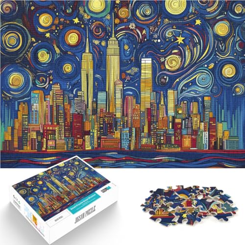 Puzzle für Erwachsene 1000 Teile Sternennacht in New York City Aus Karton für und ab 14 Jahren Lernspiele Wichtelgeschenke。Größe:26x38cm/10.2x14.9Zoll Puzzle für Erwachsene 1000 Teile Sternennacht in New York City Aus Karton für und ab 14 Jahren Lernspiele Wichtelgeschenke。Größe:26x38cm/10.2x14.9Zoll von ZONGJX