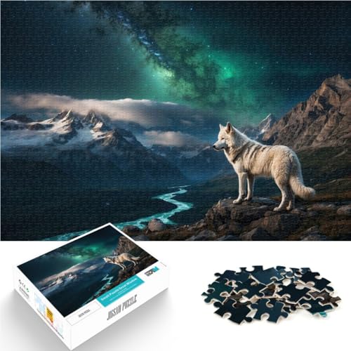 Puzzle für Erwachsene 1000 Teile Weißer Wolf und Galaxie Aus Karton für und ab 14 Jahren Wanddekoration Weihnachtsgeburtstagsgeschenk。Größe:26x38cm/10.2x14.9Zoll Puzzle für Erwachsene 1000 Teile Weißer Wolf und Galaxie Aus Karton für und ab 14 Jahren Wanddekoration Weihnachtsgeburtstagsgeschenk。Größe:26x38cm/10.2x14.9Zoll von ZONGJX