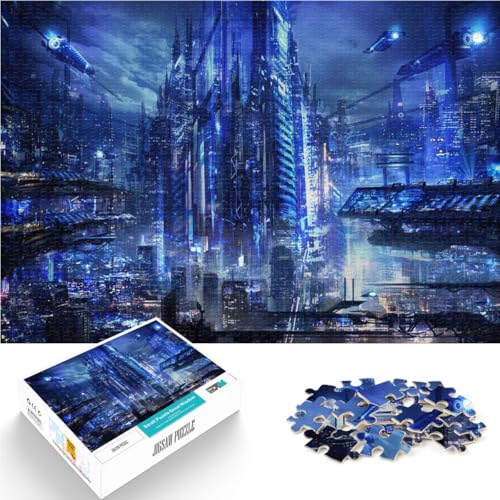 Puzzle für Erwachsene 1000 Teile Zukunftstechnologiewelt Aus Karton ab 14 Jahren Spielzeug Lernspiele Antistress Schenkung von Kunstwerken。Größe：26x38cm/10.2x14.9Zoll von ZONGJX