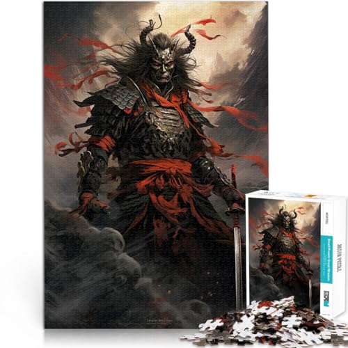 Puzzle für Erwachsene und Jugendliche 1000 Teile Samurai-Kunst Aus Karton Geeignet für Personen ab 14 Jahren Herausforderndes Spiel Spiele Spielzeug Geschenk。Größe：26x38cm/10.2x14.9Zoll von ZONGJX