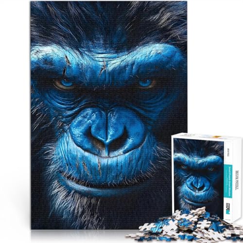 Puzzles für Erwachsene 1000 Puzzles Blauer AFFE Aus Karton für 14+ Heimdekoration Schenkung von Kunstwerken。Größe:38x52cm/14.9x20.4Zoll Puzzles für Erwachsene 1000 Puzzles Blauer AFFE Aus Karton für 14+ Heimdekoration Schenkung von Kunstwerken。Größe:38x52cm/14.9x20.4Zoll von ZONGJX