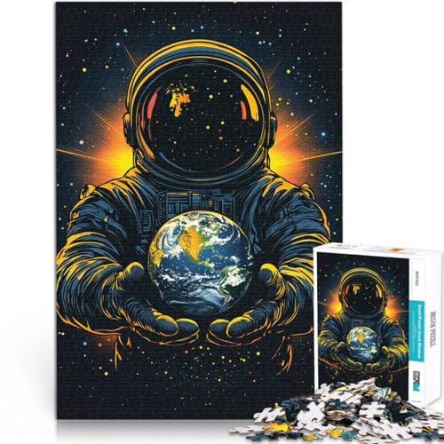 Schweres Puzzle für Erwachsene, 1000 Teile Astronaut hält die Erde Aus Holz ab 14 Jahren für die Heimdekoration Geschenkideen。Größe:50x75cm/19.6x29.5Zoll Schweres Puzzle für Erwachsene, 1000 Teile Astronaut hält die Erde Aus Holz ab 14 Jahren für die Heimdekoration Geschenkideen。Größe:50x75cm/19.6x29.5Zoll von ZONGJX
