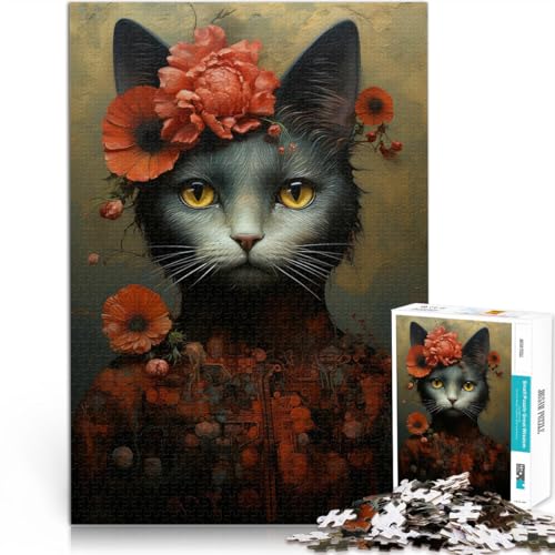 Schweres Puzzle für Erwachsene, 1000 Teile Katzenkunst Aus Karton ab 14 Jahren Für Familienspaß Geburtstagsgeschenk, Geschenke, Wandkunst。Größe:26x38cm/10.2x14.9Zoll Schweres Puzzle für Erwachsene, 1000 Teile Katzenkunst Aus Karton ab 14 Jahren Für Familienspaß Geburtstagsgeschenk, Geschenke, Wandkunst。Größe:26x38cm/10.2x14.9Zoll von ZONGJX