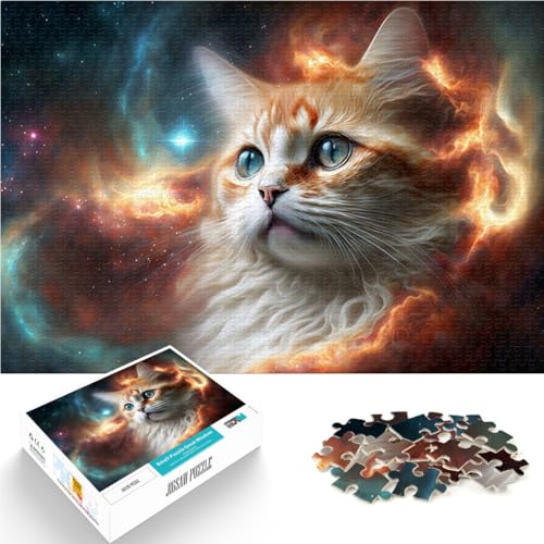 Schweres Puzzle für Erwachsene, 1000 Teile Kosmische Weltraumkatze Aus Karton ab 14 Jahren DIY-Lernspiele ganze Familie eignet。Größe:26x38cm/10.2x14.9Zoll Schweres Puzzle für Erwachsene, 1000 Teile Kosmische Weltraumkatze Aus Karton ab 14 Jahren DIY-Lernspiele ganze Familie eignet。Größe:26x38cm/10.2x14.9Zoll von ZONGJX