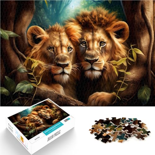 Schweres Puzzle für Erwachsene, 1000 Teile Löwenjunge Aus Holz ab 14 Jahren Spielzeug-Intellektuelles Spiel Angebot als Geschenk für die ganze Familie。Größe:50x75cm/19.6x29.5Zoll Schweres Puzzle für Erwachsene, 1000 Teile Löwenjunge Aus Holz ab 14 Jahren Spielzeug-Intellektuelles Spiel Angebot als Geschenk für die ganze Familie。Größe:50x75cm/19.6x29.5Zoll von ZONGJX