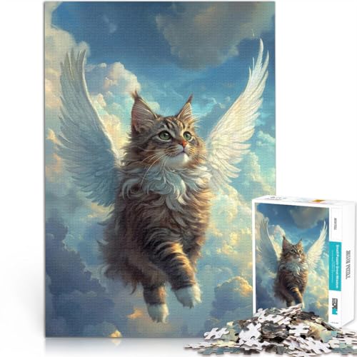 für Erwachsene 1000 Teile Puzzle Engel Katze Aus Karton für Kinder ab 14 Jahren Wanddekoration Weihnachtsgeburtstagsgeschenk。Größe:26x38cm/10.2x14.9Zoll für Erwachsene 1000 Teile Puzzle Engel Katze Aus Karton für Kinder ab 14 Jahren Wanddekoration Weihnachtsgeburtstagsgeschenk。Größe:26x38cm/10.2x14.9Zoll von ZONGJX