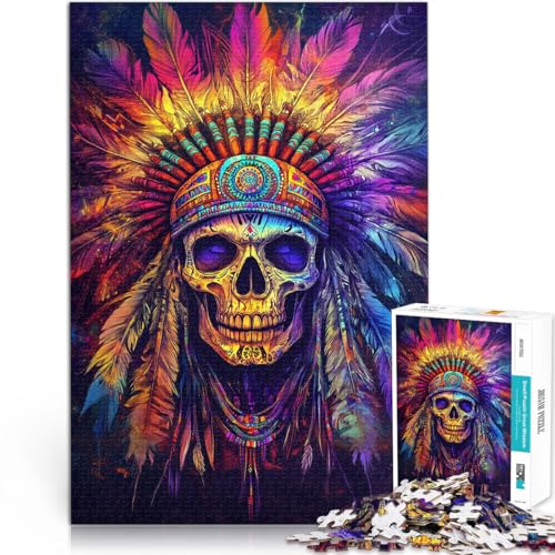 für Erwachsene 1000-Teile-Puzzle Häuptling Schädel Aus Holz Geeignet für Kinder ab 14 Jahren Pädagogisches Spielzeug zum Lernen Geschenke für Freunde und Familie。Größe:50x75cm/19.6x29.5Zoll für Erwachsene 1000-Teile-Puzzle Häuptling Schädel Aus Holz Geeignet für Kinder ab 14 Jahren Pädagogisches Spielzeug zum Lernen Geschenke für Freunde und Familie。Größe:50x75cm/19.6x29.5Zoll von ZONGJX