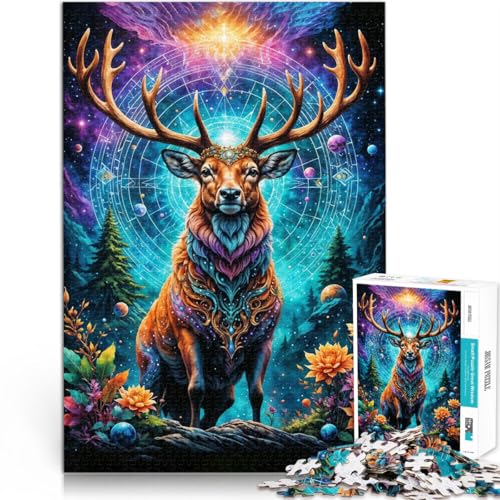 für Erwachsene 1000-teiliges Puzzle Gekrönter Hirsch des Universums Aus Karton ab 14 Jahren Lernspielzeug-Herausforderung Tolle Geschenke und Spielzeuge。Größe:26x38cm/10.2x14.9Zoll für Erwachsene 1000-teiliges Puzzle Gekrönter Hirsch des Universums Aus Karton ab 14 Jahren Lernspielzeug-Herausforderung Tolle Geschenke und Spielzeuge。Größe:26x38cm/10.2x14.9Zoll von ZONGJX
