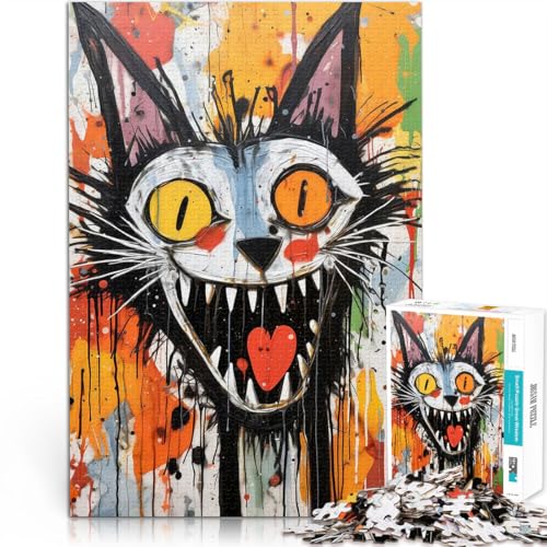 für Erwachsene 1000-teiliges Puzzle Katzen-Graffiti-Straßenkunst Aus Holz ab 14 Jahren für die Heimdekoration Geschenkideen。Größe:50x75cm/19.6x29.5Zoll für Erwachsene 1000-teiliges Puzzle Katzen-Graffiti-Straßenkunst Aus Holz ab 14 Jahren für die Heimdekoration Geschenkideen。Größe:50x75cm/19.6x29.5Zoll von ZONGJX