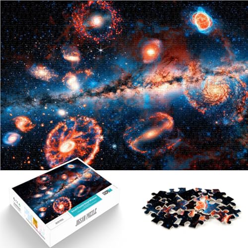 für Erwachsene 1000-teiliges Puzzle Universum Aus Holz ab 14 Jahren Lustige Spiele Lustige Aktivitäten für zu Hause, Geburtstagsgeschenke, Reisegeschenke。Größe：50x75cm/19.6x29.5Zoll von ZONGJX