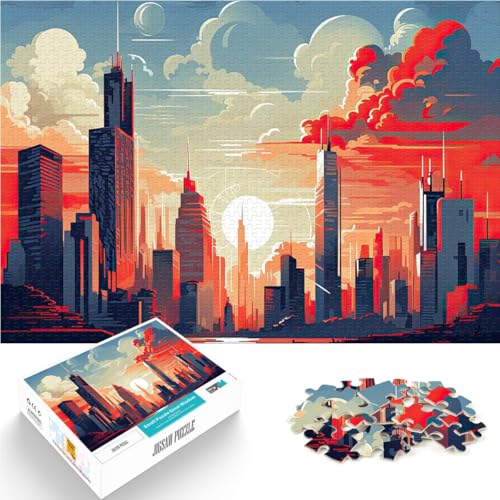 für Erwachsene Puzzles 1000 Teile Puzzles Moderne Stadtsilhouette Aus Karton für und ab 14 Jahren Intellektuelles Dekompressions-Lernspielzeug Geburtstagsgeschenke。Größe:38x52cm/14.9x20.4Zoll für Erwachsene Puzzles 1000 Teile Puzzles Moderne Stadtsilhouette Aus Karton für und ab 14 Jahren Intellektuelles Dekompressions-Lernspielzeug Geburtstagsgeschenke。Größe:38x52cm/14.9x20.4Zoll von ZONGJX
