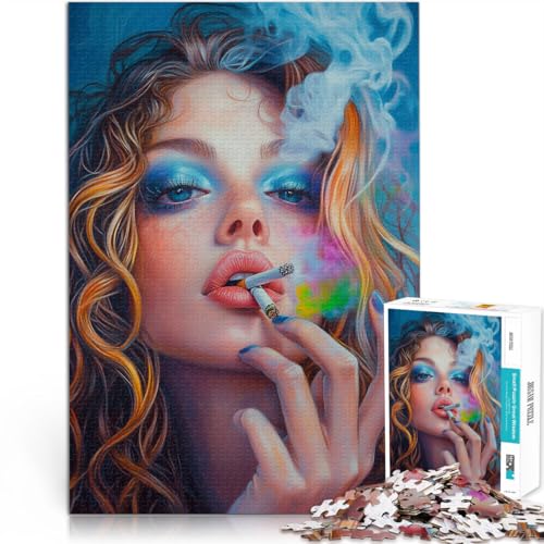 für Erwachsene Puzzles 1000 Teile Puzzles Schöne Frau raucht Aus Karton für und ab 14 Jahren Startseite Lernspiele DIY Spielzeug Tolle Geschenke und Spielzeuge。Größe:26x38cm/10.2x14.9Zoll für Erwachsene Puzzles 1000 Teile Puzzles Schöne Frau raucht Aus Karton für und ab 14 Jahren Startseite Lernspiele DIY Spielzeug Tolle Geschenke und Spielzeuge。Größe:26x38cm/10.2x14.9Zoll von ZONGJX