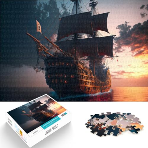 für Erwachsene1000-Teile-Puzzles Piratenschiff Aus Holz Geeignet für Kinder ab 14 Jahren Home Dekoration Spiel Spielzeug Weihnachtsspiel Geschenke für Frauen。Größe:50x75cm/19.6x29.5Zoll für Erwachsene1000-Teile-Puzzles Piratenschiff Aus Holz Geeignet für Kinder ab 14 Jahren Home Dekoration Spiel Spielzeug Weihnachtsspiel Geschenke für Frauen。Größe:50x75cm/19.6x29.5Zoll von ZONGJX