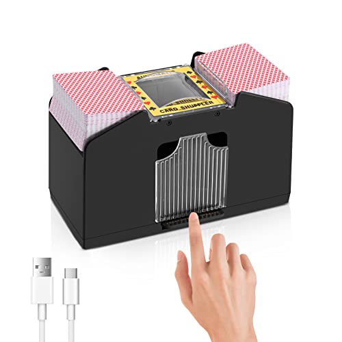 Automatische Kartenmischmaschine, 4-Deck-Kartenmischer, über USB wiederaufladbarer/batteriebetriebener Kartenmischer, elektronischer Casino-Poker-Kartenmischer, professioneller Spielkartenmischer Automatische Kartenmischmaschine, 4-Deck-Kartenmischer, über USB wiederaufladbarer/batteriebetriebener Kartenmischer, elektronischer Casino-Poker-Kartenmischer, professioneller Spielkartenmischer von ZONJIE