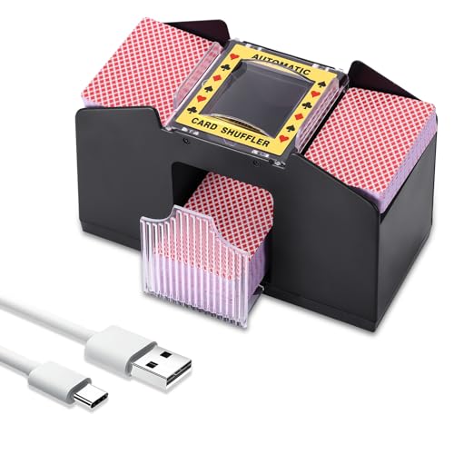ZONJIE Automatische Elektrischer Kartenmischer für 4 Decks - USB/Batteriebetrieb, EIN-/Zwei-Deck-Kartenmischsortierer für Familienparty Clubspiel, Kartenspielwerkzeug-Zubehör ZONJIE Automatische Elektrischer Kartenmischer für 4 Decks - USB/Batteriebetrieb, EIN-/Zwei-Deck-Kartenmischsortierer für Familienparty Clubspiel, Kartenspielwerkzeug-Zubehör von ZONJIE