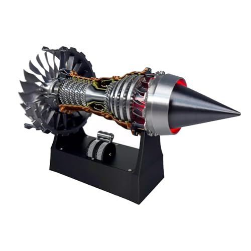 Trent 900 Turbofan Flugzeugmotor-Modell (28cm, Fertige Version): Einstellbare Geschwindigkeit + Lichteffekte – Mechanische Bildung & Geschenk für Erwachsene von ZONSGIN