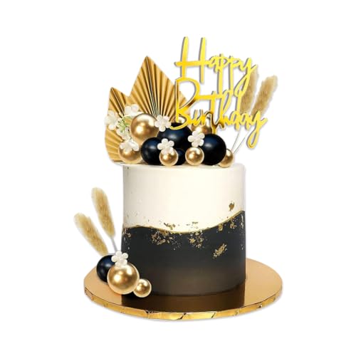 ZOOMPIL 29 Stück Boho Tortenaufsatz, Tortendeko Hochzeit Goldene Kugeln, Palmblatt Fächer Tortendeko, mit Happy Birthday Cake Topper, DIY Kuchen Topper für Geburtstag Party Deko ZOOMPIL 29 Stück Boho Tortenaufsatz, Tortendeko Hochzeit Goldene Kugeln, Palmblatt Fächer Tortendeko, mit Happy Birthday Cake Topper, DIY Kuchen Topper für Geburtstag Party Deko von ZOOMPIL