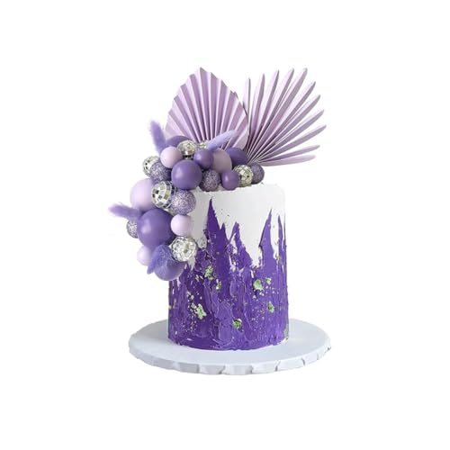 ZOOMPIL 38 Stück Lila Boho Tortendeko Set - Palmblatt Fächer, Kugeln, Kuchendekorationen, DIY Kuchen Topper für Geburtstag Party Deko ZOOMPIL 38 Stück Lila Boho Tortendeko Set - Palmblatt Fächer, Kugeln, Kuchendekorationen, DIY Kuchen Topper für Geburtstag Party Deko von ZOOMPIL